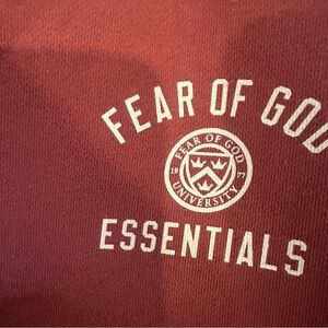 Fear of God Essentials Burgundy Crewneck